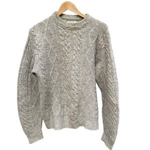 Vintage Lord Jeff Men’s Sweater Medium Tan Knit 100% Fine Wool Made USA